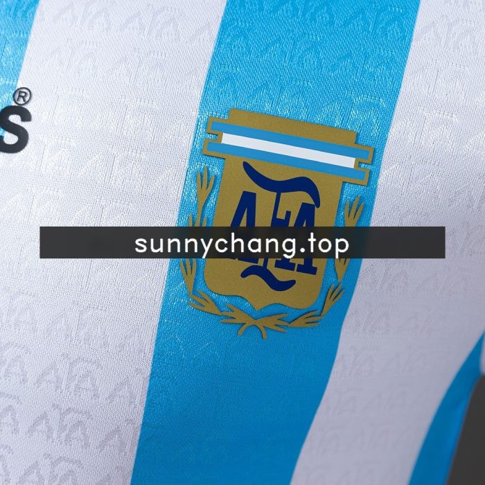 Argentina 1994 Home Player Version Jersey - 图片 3
