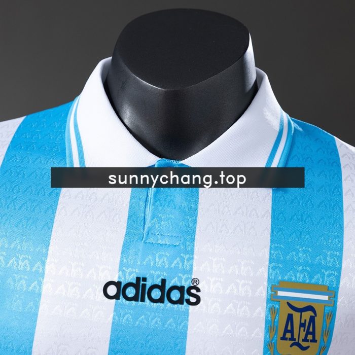Argentina 1994 Home Player Version Jersey - 图片 5