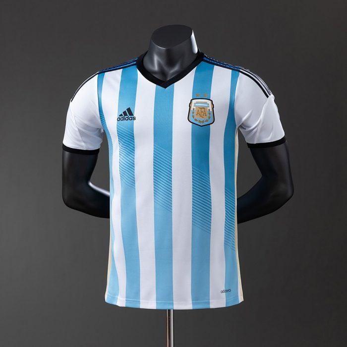 Argentina 2014 Home Player Version Jersey - 图片 8