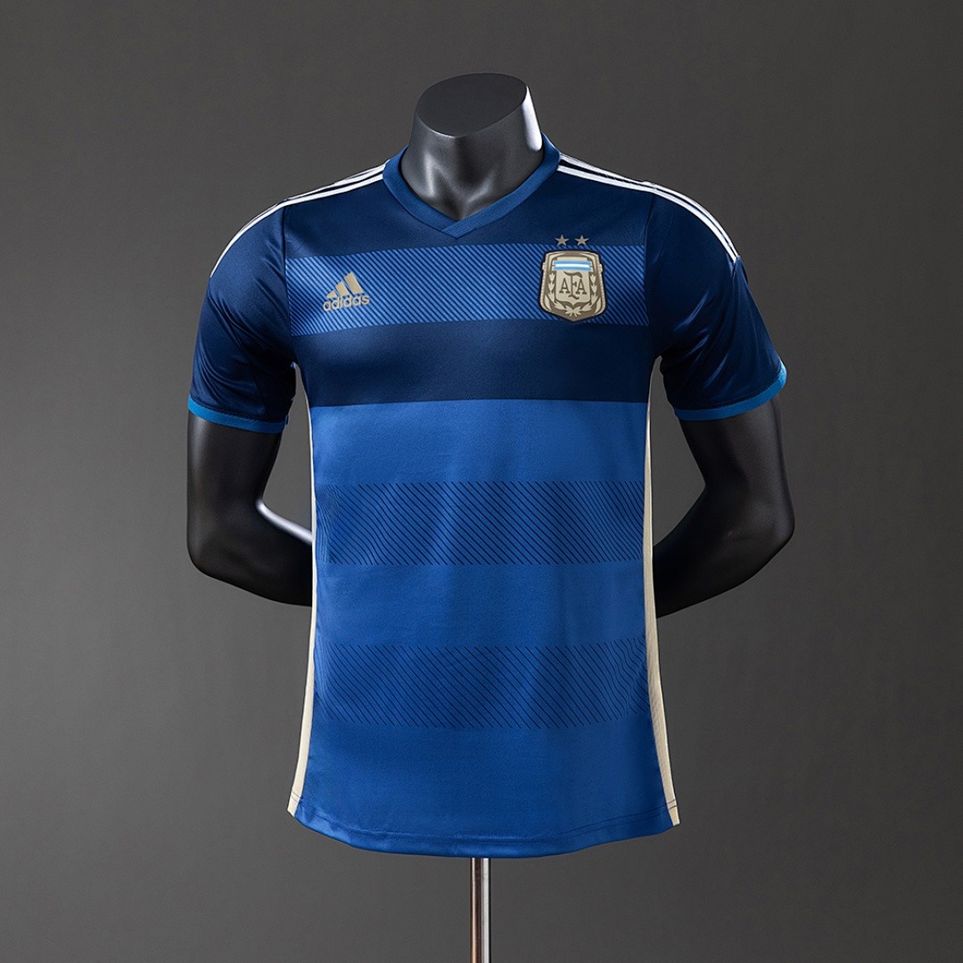 Argentina 2014 Away Player Version Retro Jersey