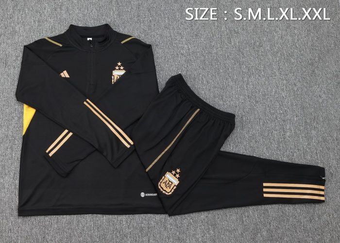 Argentina 23/24 Half-Zip Jacket Black - 图片 2