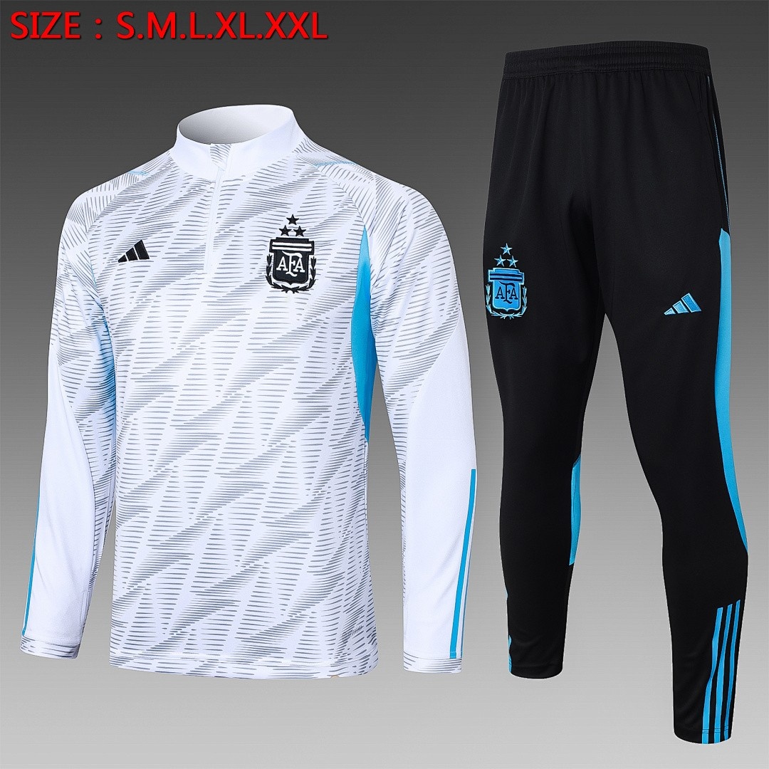Argentina 23/24 Half-Zip White (Spray Ink)