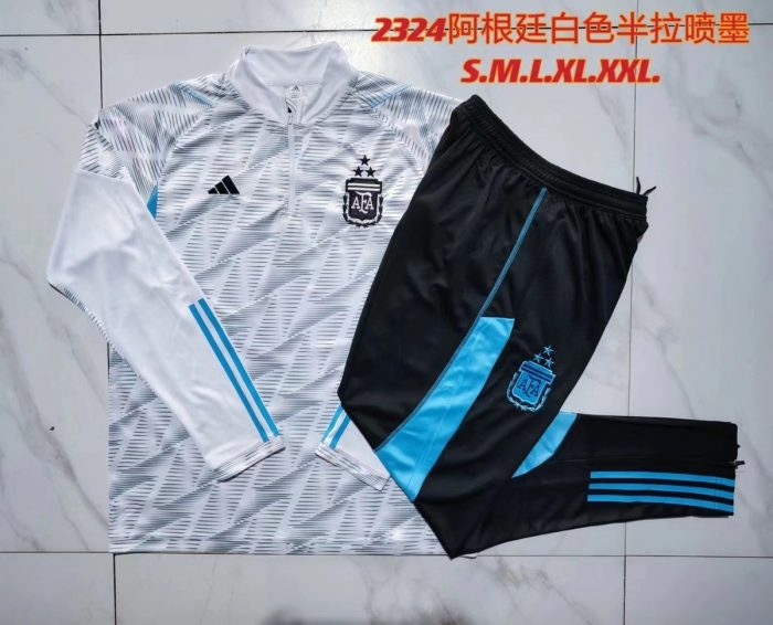 Argentina 23/24 Half-Zip White (Spray Ink) - 图片 9