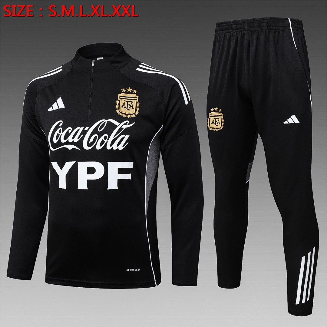Argentina Black Half-Zip Jacket