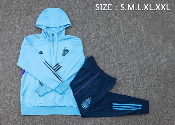 Argentina Light Blue Half-Zip Jacket - 图片 2