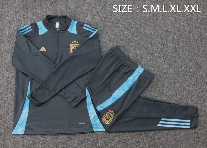 Argentina 24/25 Half-Zip Jacket Dark Gray - 图片 2