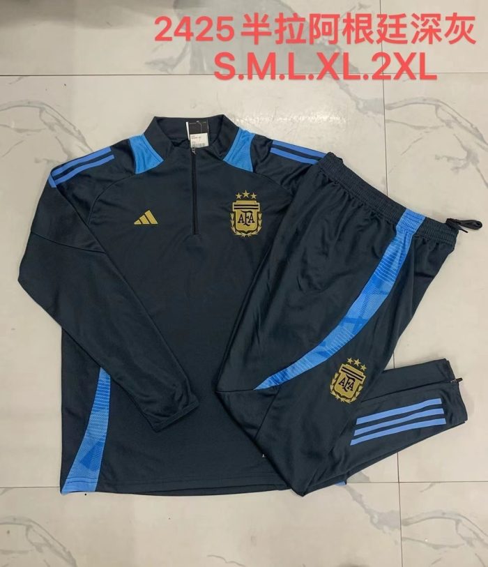 Argentina 24/25 Half-Zip Jacket Dark Gray - 图片 9