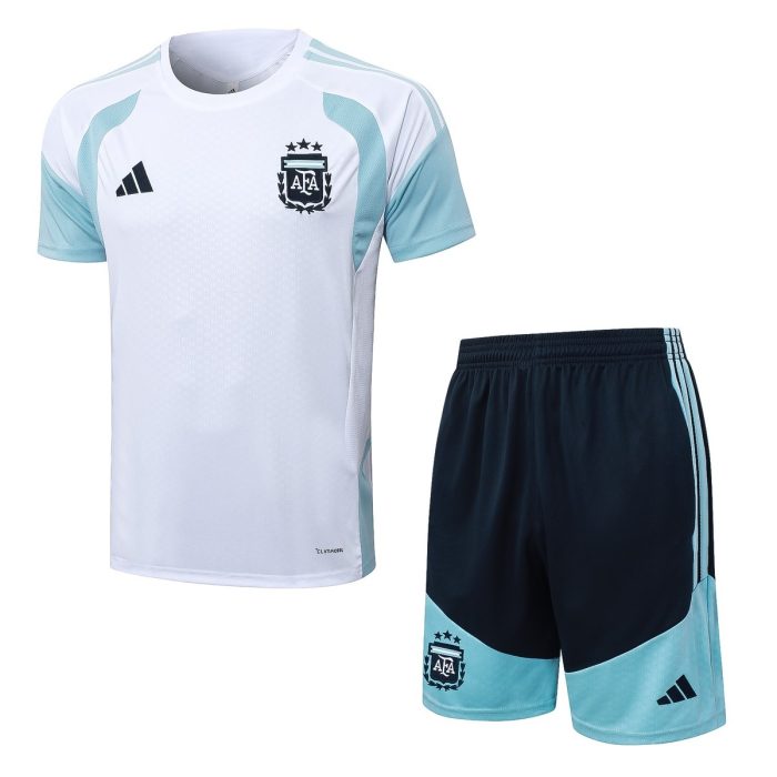 Argentina White Short Sleeve Training Suit - 图片 8