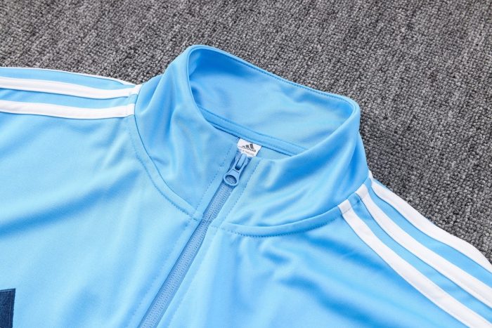 Argentina 2022-23 Light Blue (Three Stars) Long Zip Jacket - 图片 5