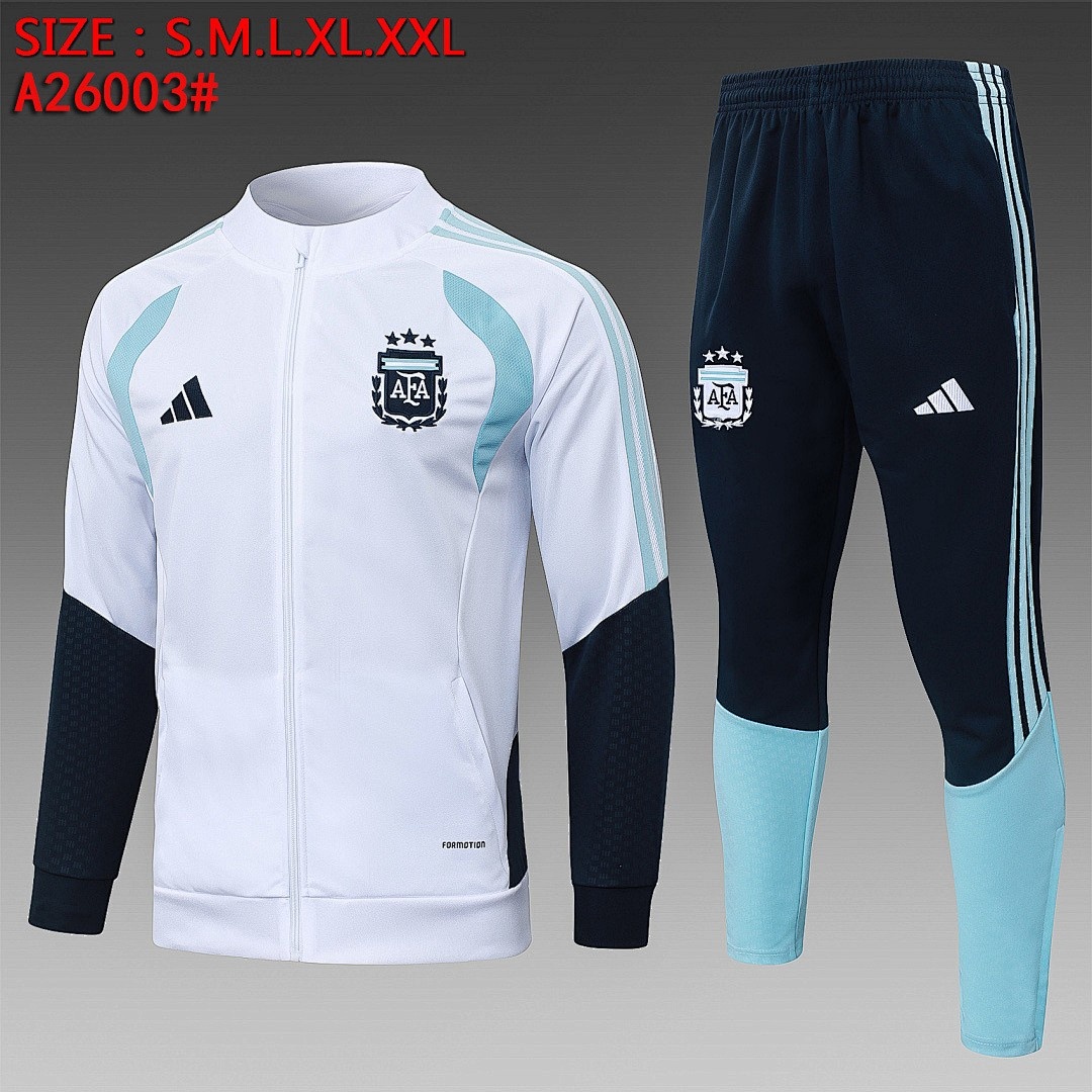 Argentina White Long Zipper Jacket