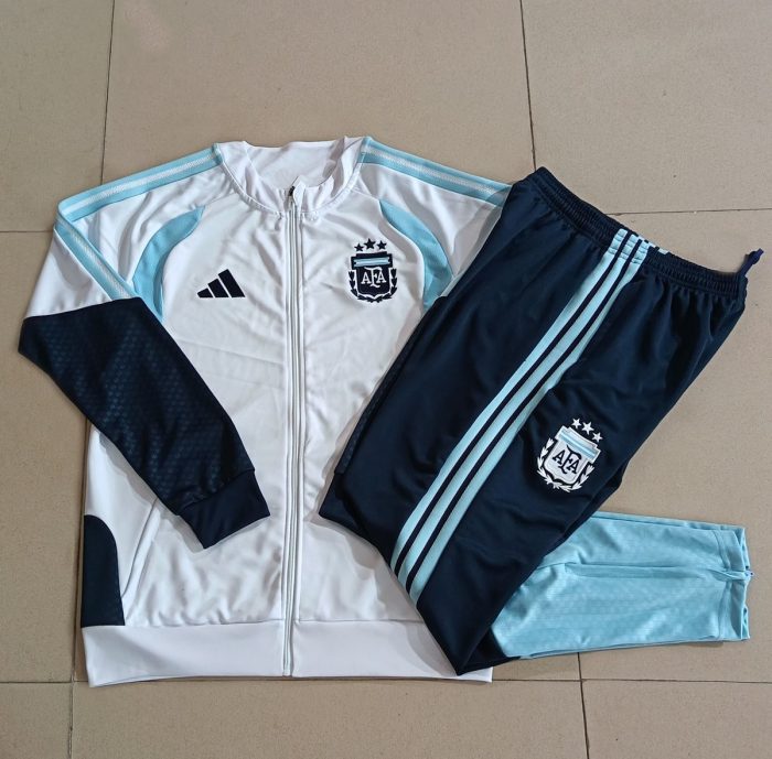 Argentina White Long Zipper Jacket - 图片 9