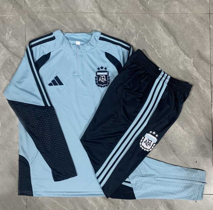 Argentina Sky Blue Children's Half-Zip Jacket - 图片 4