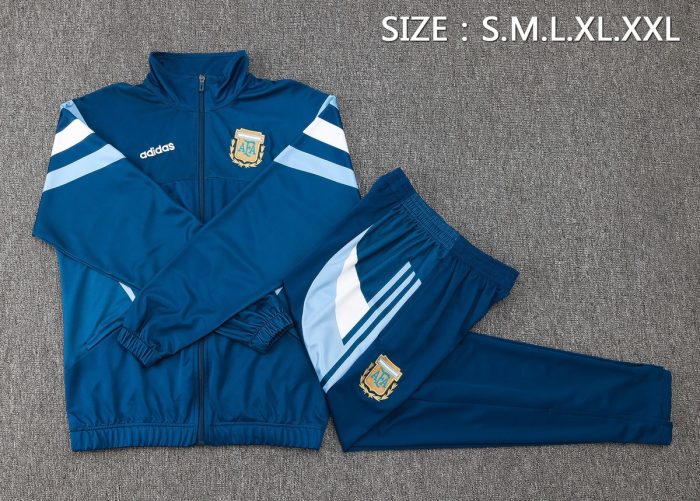 Argentina 24/25 Long Zipper Jacket Blue - 图片 2