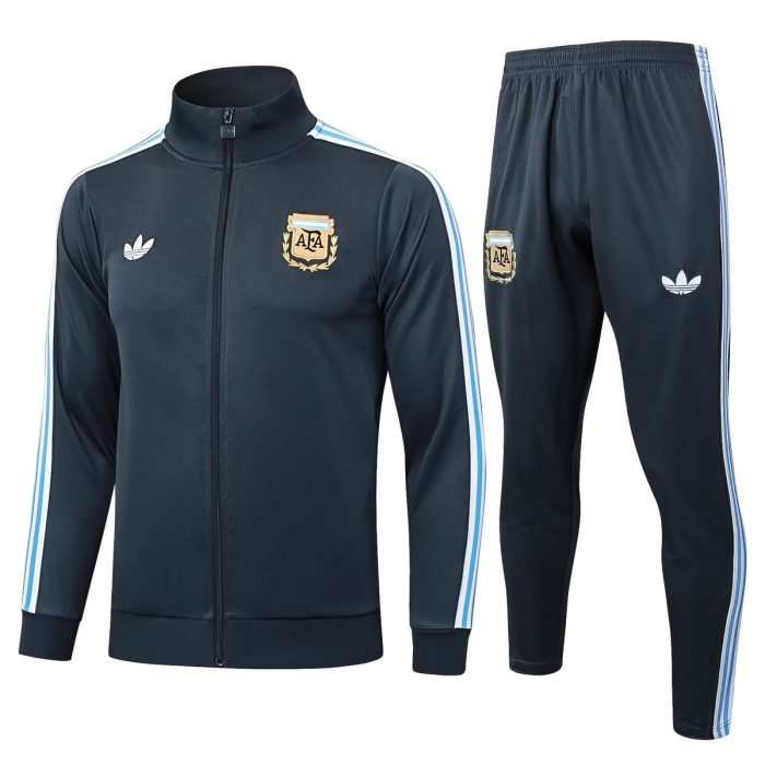 Argentina Retro Edition Dark Gray Long Zipper Jacket - 图片 7