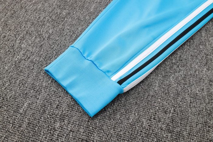 Argentina 24/25 Long Zipper Jacket Light Blue (Gold Badge) - 图片 3