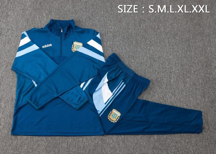 Argentina 24/25 Half-Zip Jacket Blue - 图片 2