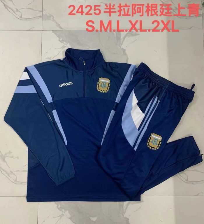 Argentina 24/25 Half-Zip Jacket Blue - 图片 9