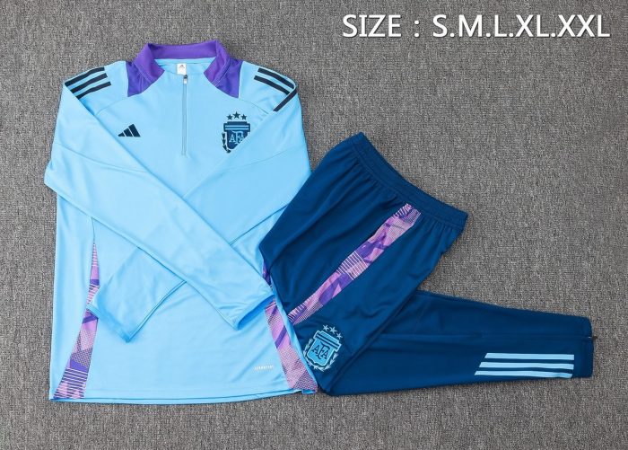 Argentina 24/25 Half-Zip Jacket Light Blue - 图片 2