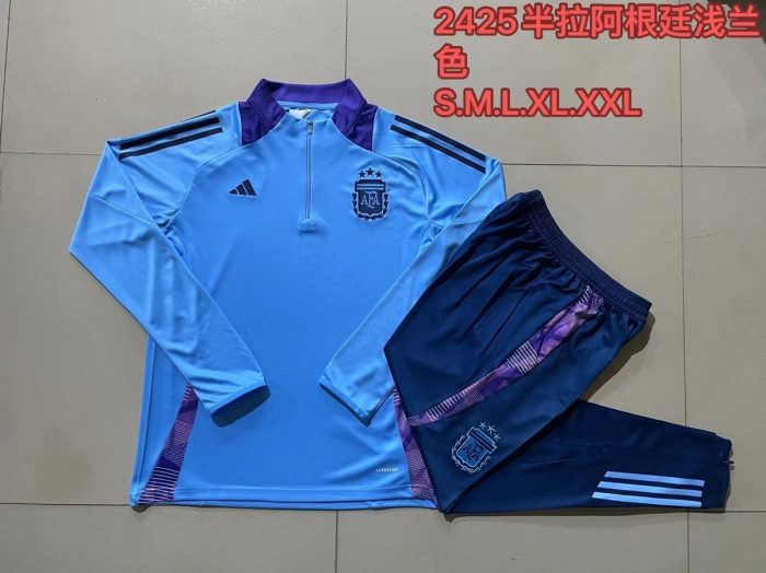 Argentina 24/25 Half-Zip Jacket Light Blue - 图片 9