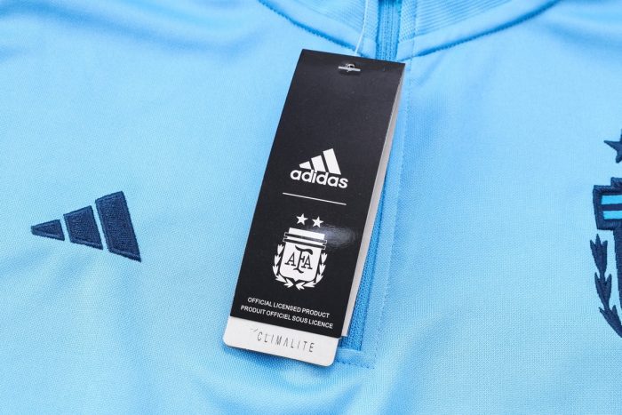 Argentina 2022-23 Light Blue (Three Stars) Half-Zip Jacket - 图片 4