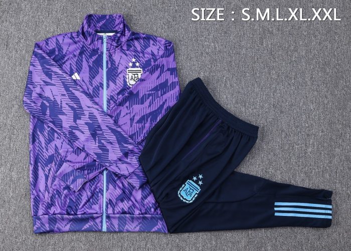 Argentina 22/23 Full Zip Jacket Purple (Three Stars) - 图片 2