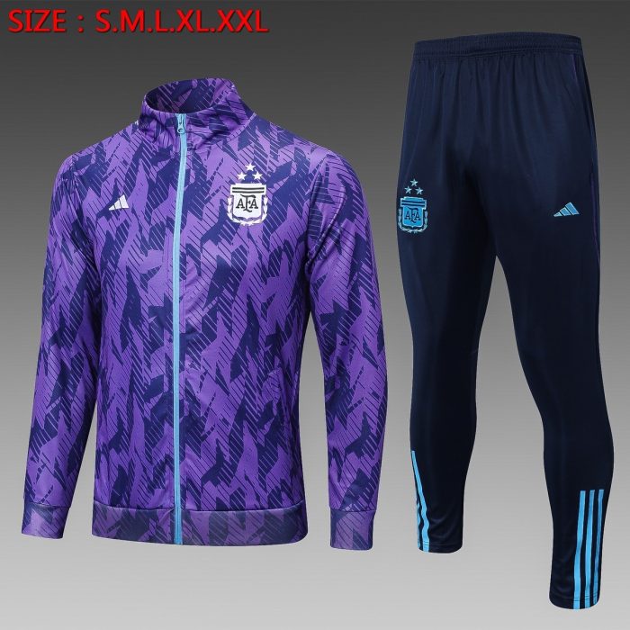 Argentina 22/23 Full Zip Jacket Purple (Three Stars) - 图片 8