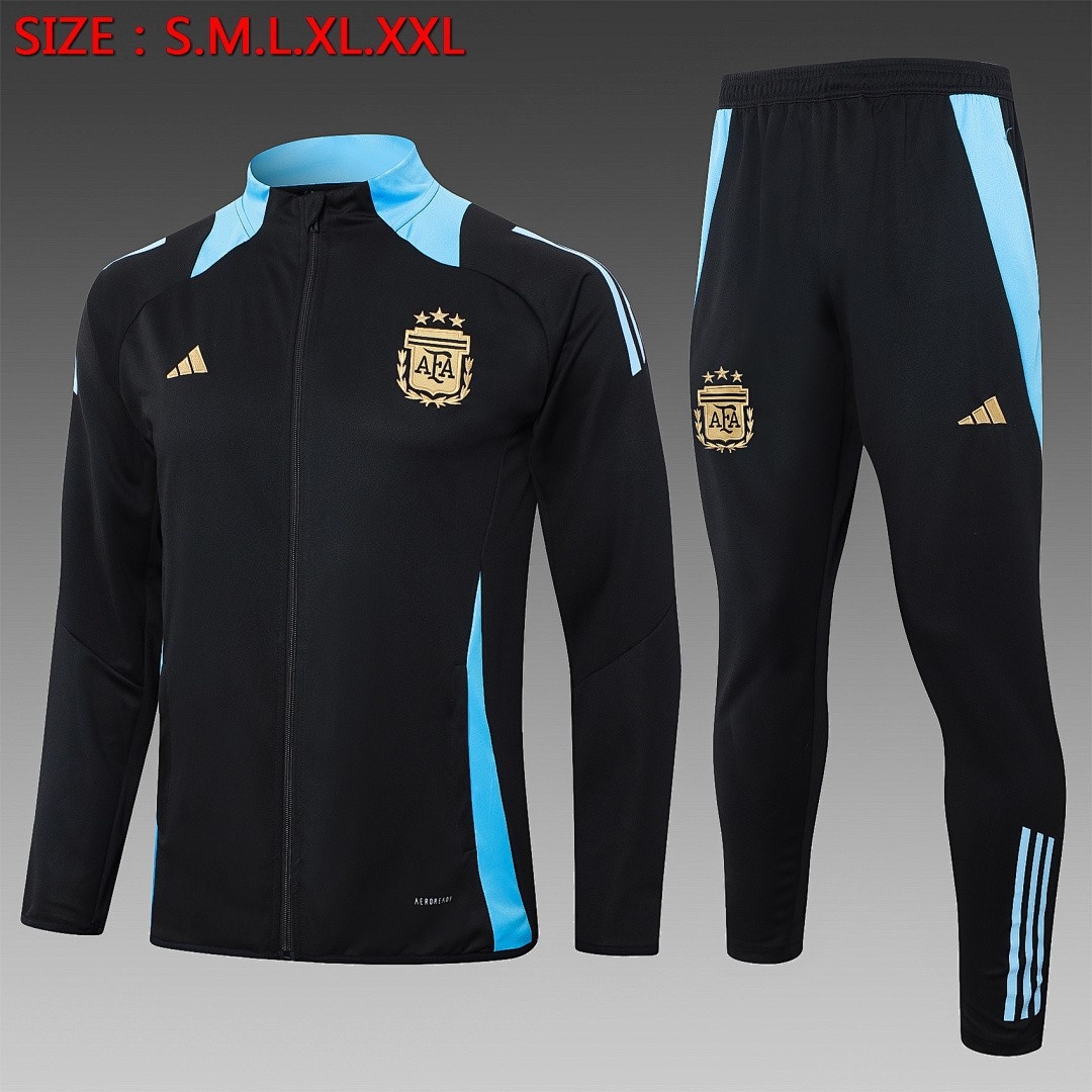 Argentina 24/25 Black Long Zipper Jacket