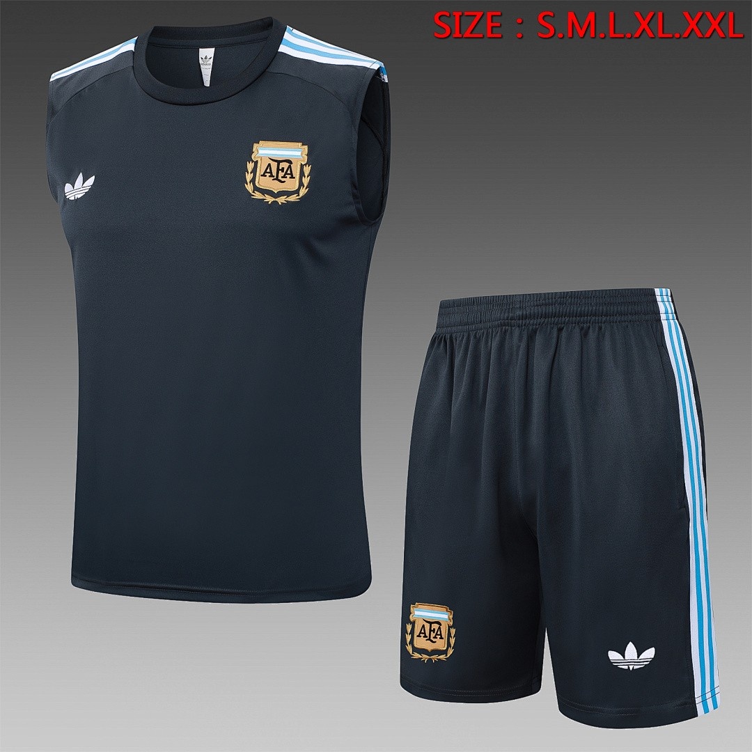 Argentina Retro Vest Dark Gray