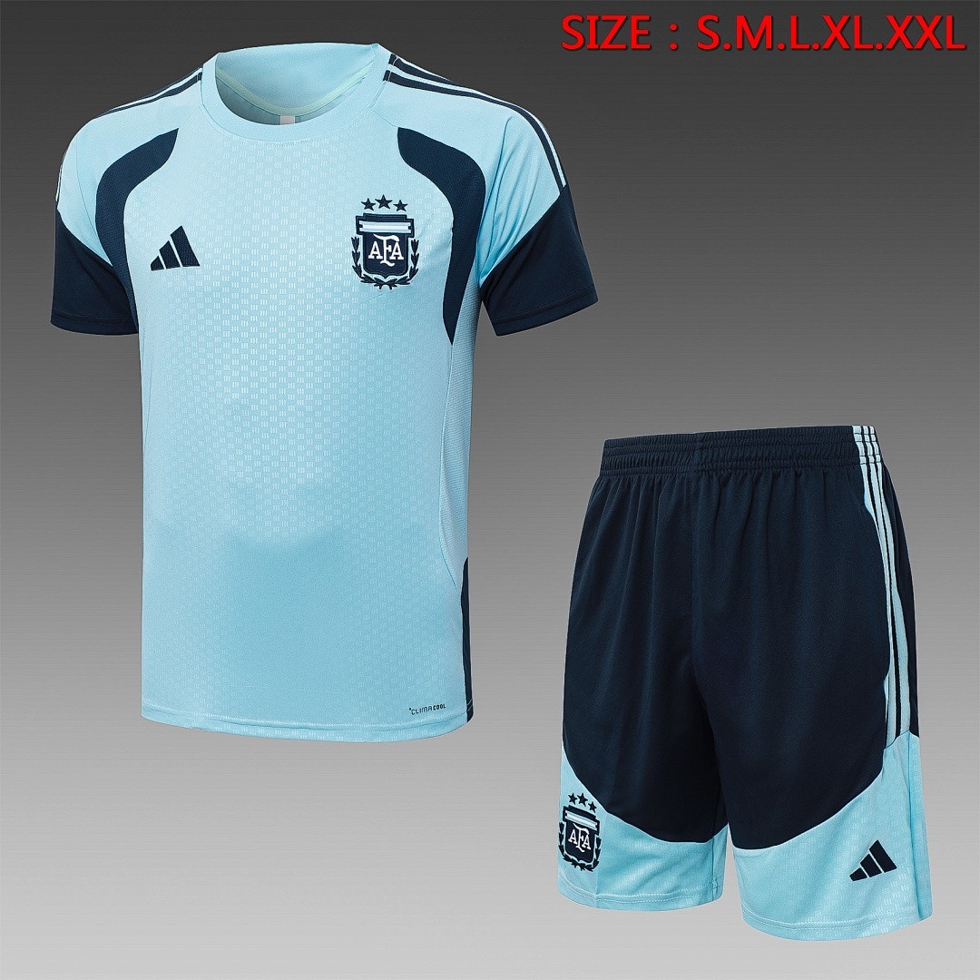 Argentina Sky Blue Short Sleeve Training Suit