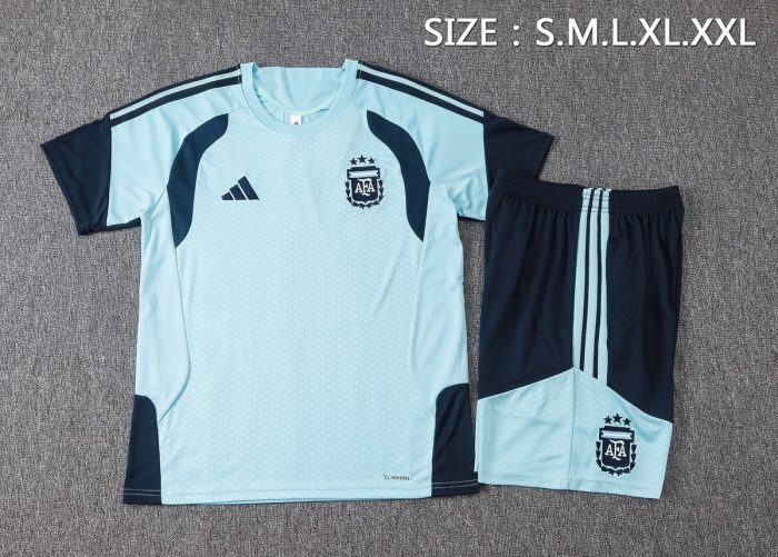 Argentina Sky Blue Short Sleeve Training Suit - 图片 2