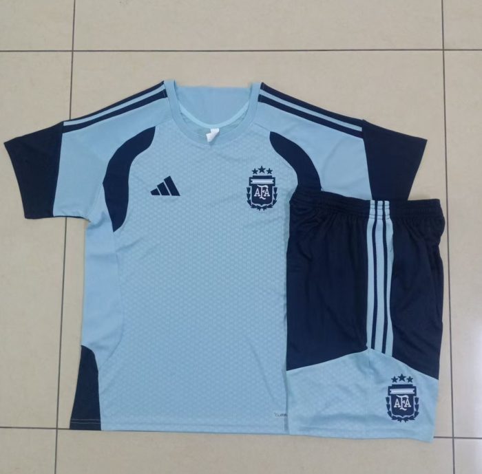 Argentina Sky Blue Short Sleeve Training Suit - 图片 9