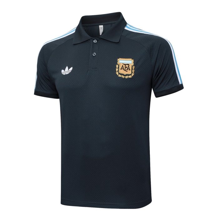 Argentina Retro Polo Shirt - Dark Gray - 图片 8