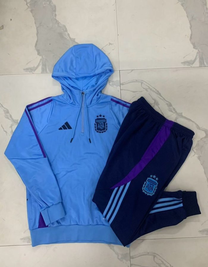 Argentina 24/25 Half-Zip Jacket Light Blue - 图片 9