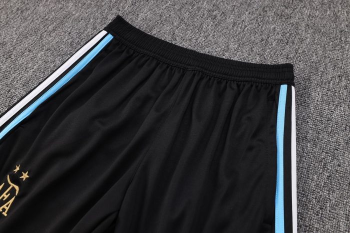 Argentina 2022-23 White (Black Sleeves) Three Stars Long Zip Jacket - 图片 4