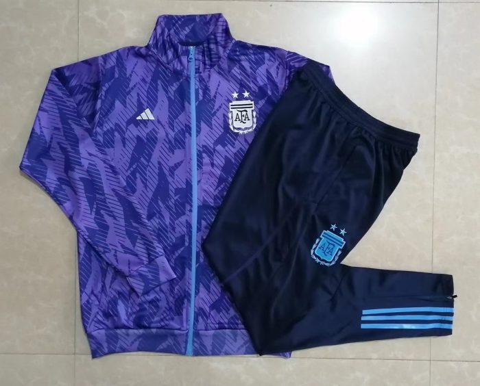 Argentina 22/23 Long Zipper Jacket Purple (Spray Ink) - 图片 9