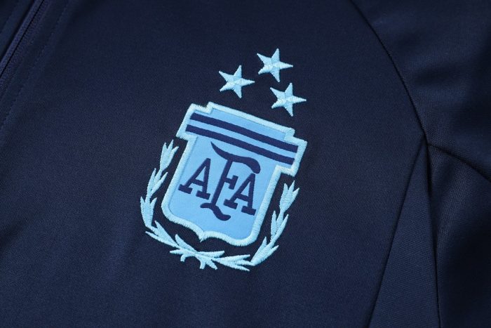 Argentina 2022-2023 Blue (Three Stars) Long Zip Jacket - 图片 6