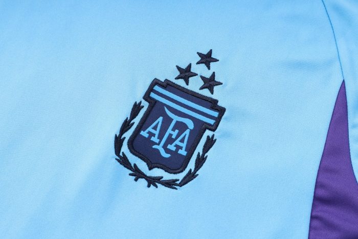 Argentina 23-24 Light Blue Short Sleeve Training Set with 3/4 Pants - 图片 6