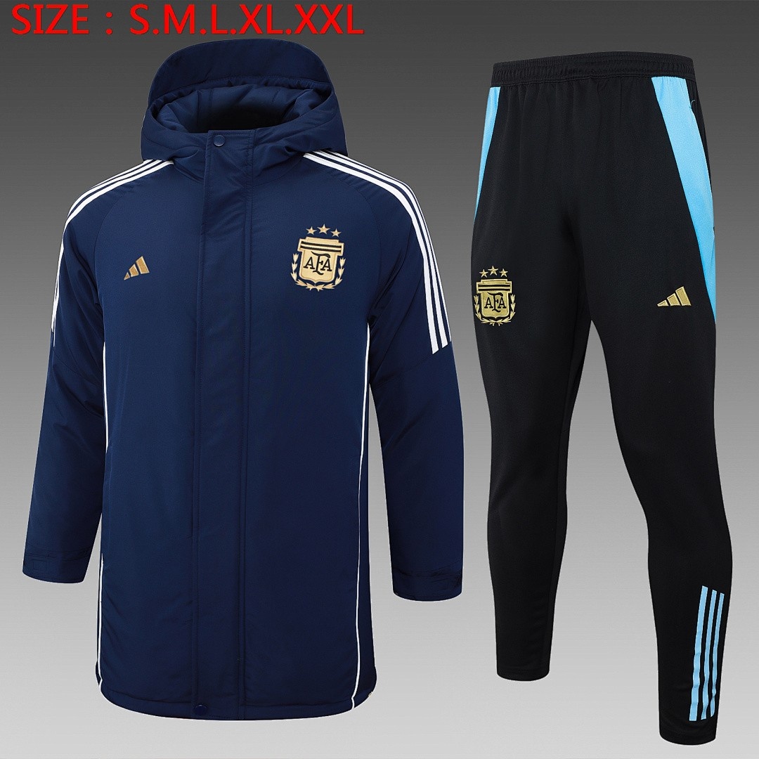 Argentina 24/25 Cotton Jacket Navy Blue (Gold Logo)