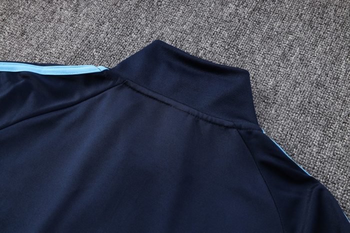 Argentina 2022/23 High Neck Dark Blue (Three Stars) Long Zipper Jacket - 图片 3