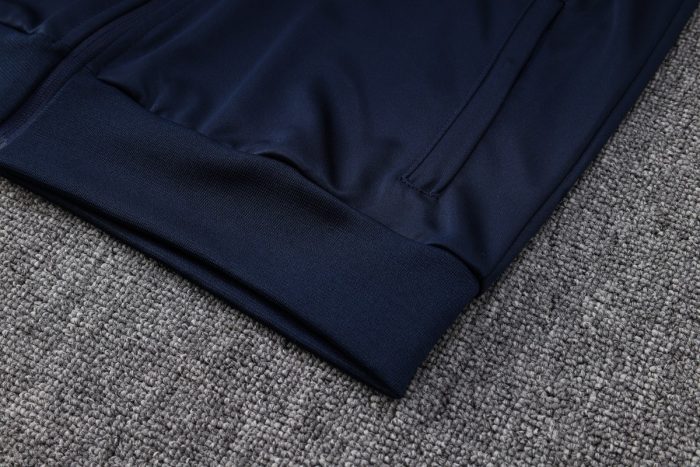 Argentina 2022/23 High Neck Dark Blue (Three Stars) Long Zipper Jacket - 图片 4