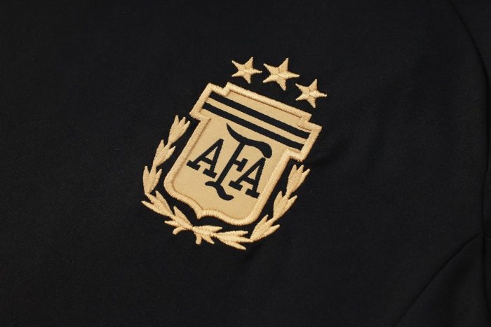 Argentina 24/25 Black Short Sleeve Training Set with 3/4 Pants - 图片 7