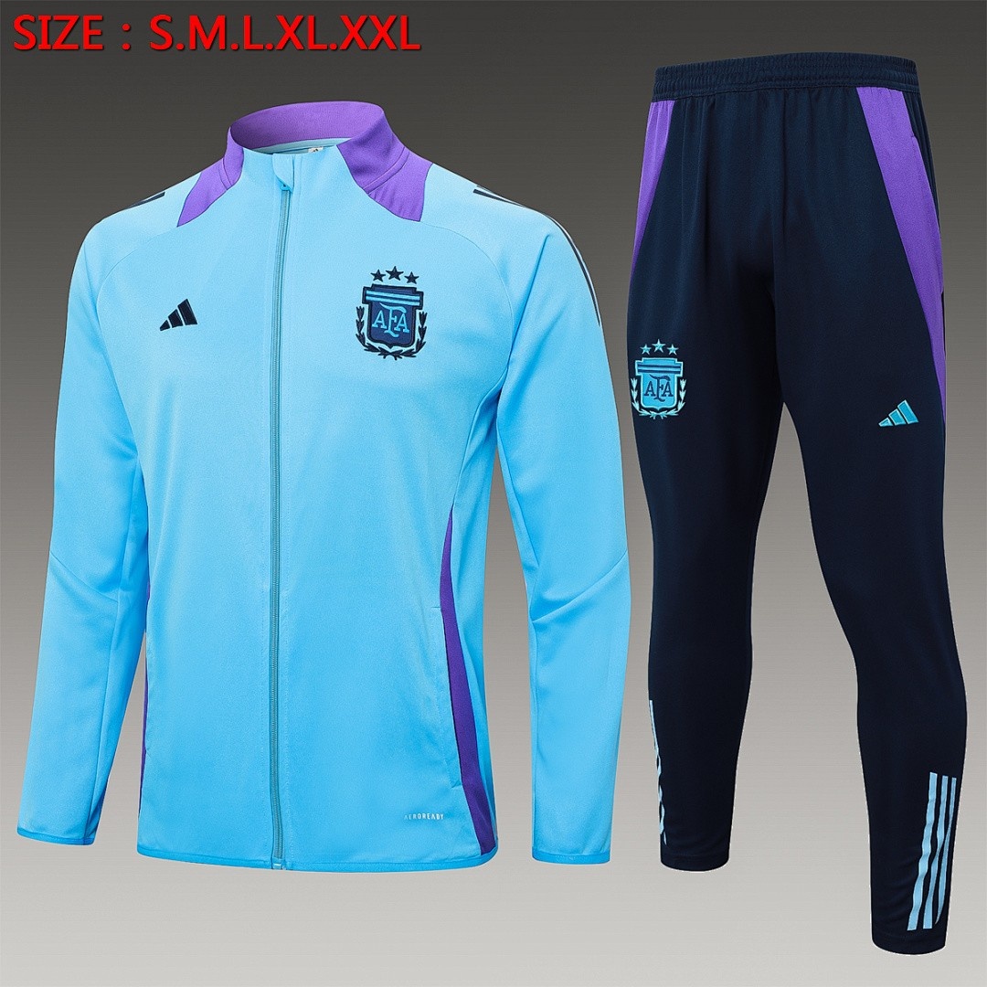 Argentina 24/25 Light Blue Long Zipper Jacket