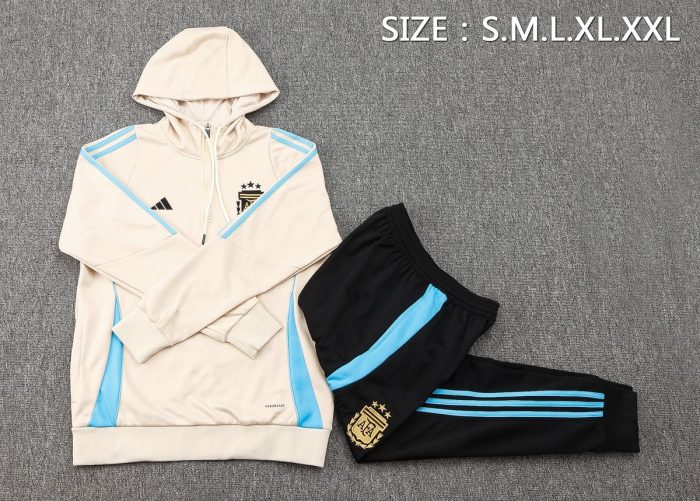 Argentina 24/25 Half-Zip Hoodie Beige - 图片 2