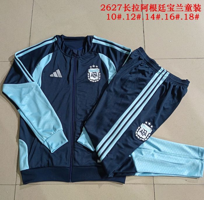 Argentina Children's Long Zipper Jacket - 图片 3