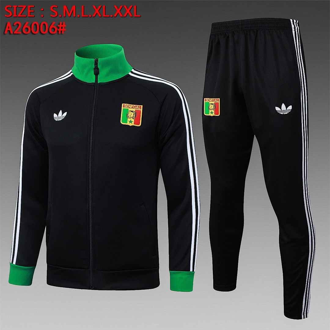 Senegal Black Long Zipper Jacket