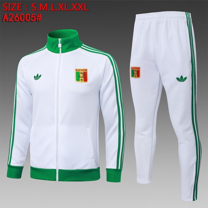 Senegal White Long Zipper Jacket - 图片 2