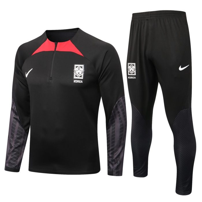 South Korea 22-23 Half-Zip Jacket Black - 图片 3