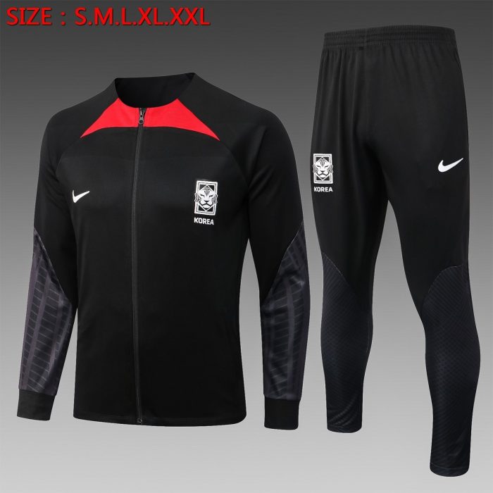 South Korea 22/23 Black Long Zip Jacket - 图片 8