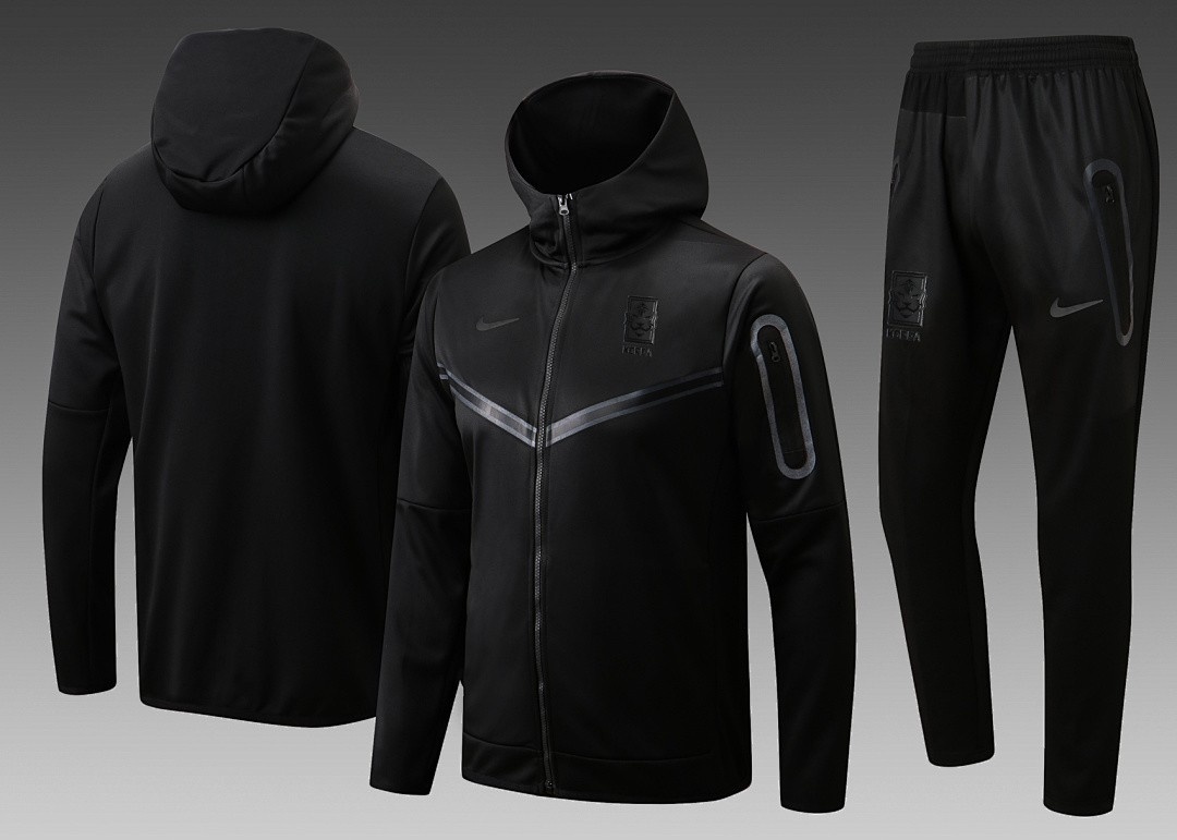 JER-8875_1 South Korea 22-23 Long Zip Jacket Black - 图片 1