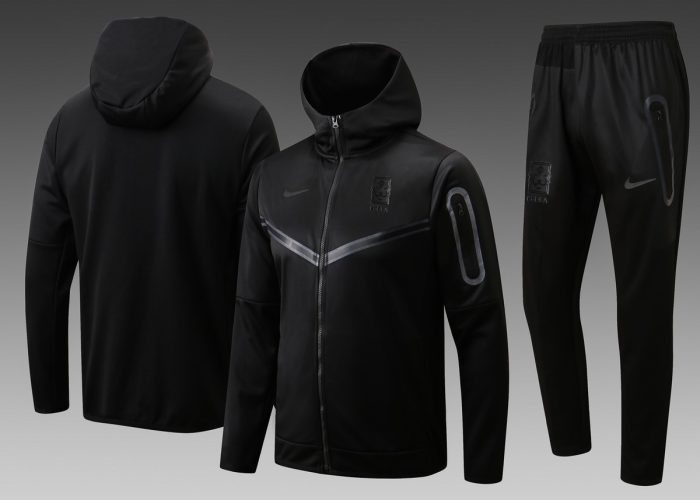 South Korea 22-23 Long Zip Jacket Black - 图片 8